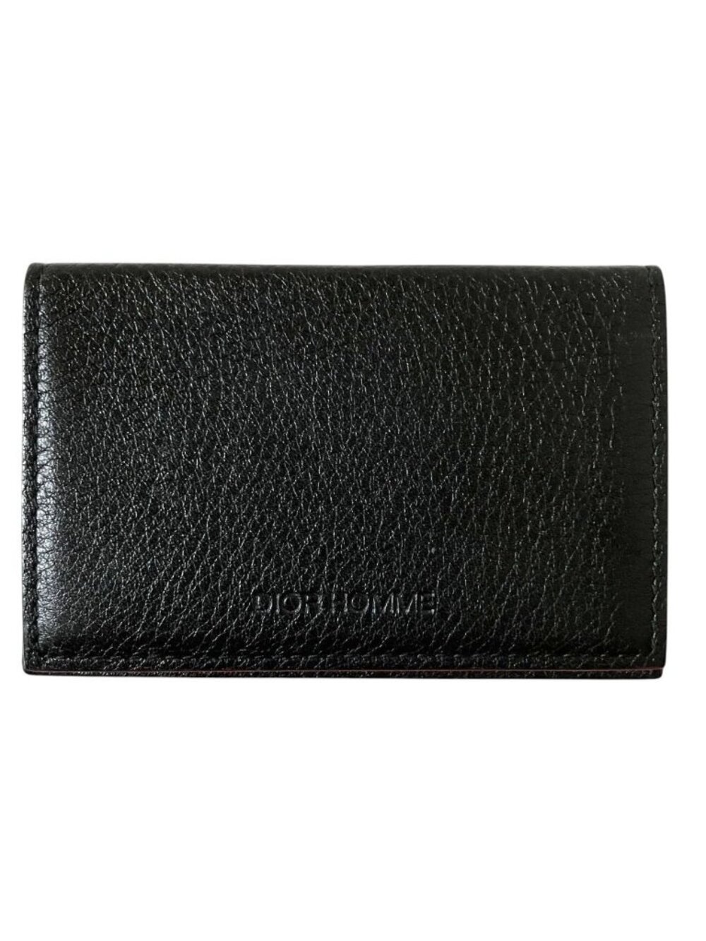 Dior Homme Leather Bifold Card Case Business Black